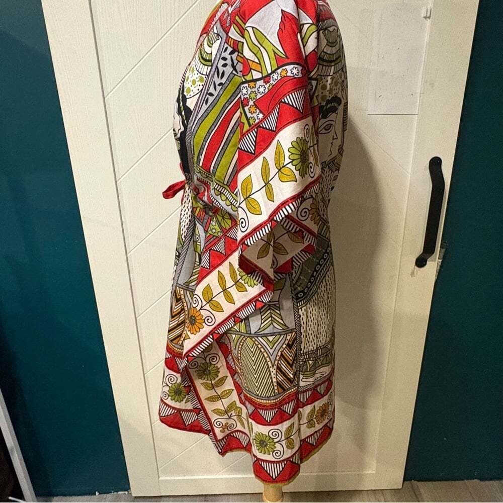 Vintage Greek Goddess Handmade Kaftan Tunic Adjustable Boho Festival Dress S-L - Picture 7 of 9